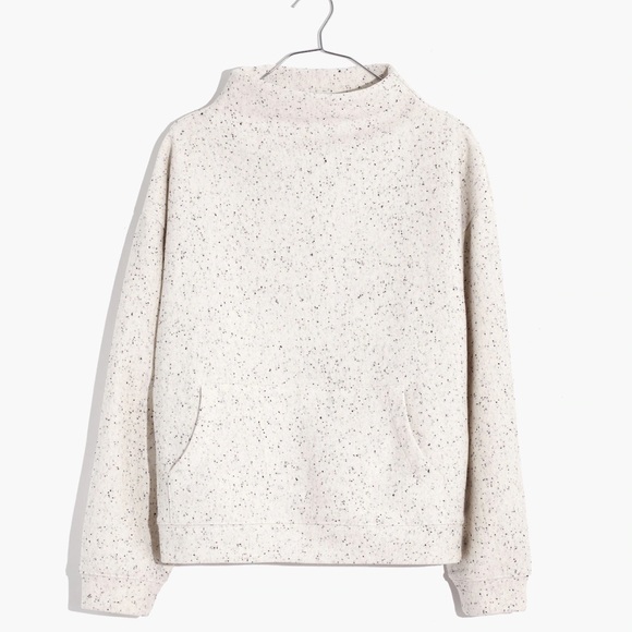 🆕 EUC Madewell Donegal Mockneck Side Button Sweatshirt antique cream size small - Picture 13 of 15